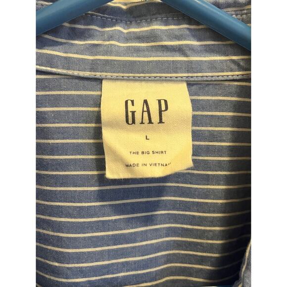 Gap Oversized Poplin Striped Shirt - Picture 3 of 6